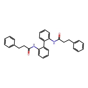 3-phenyl-N-[2-[2-(3-phenylpropanoylamino)phenyl]phenyl]propanamide structure