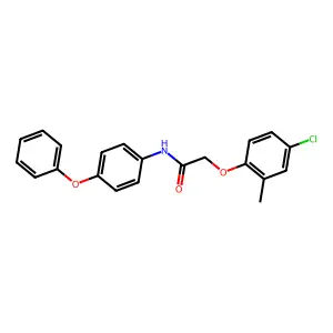2-(4-chloro-2-methylphenoxy)-N-(4-phenoxyphenyl)acetamide structure