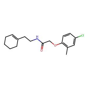 2-(4-chloro-2-methylphenoxy)-N-[2-(cyclohexen-1-yl)ethyl]acetamide structure