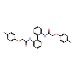N,N'-2,2'-biphenyldiylbis[2-(4-methylphenoxy)acetamide] structure