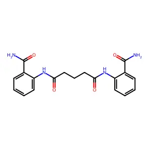 N,N'-bis(2-carbamoylphenyl)pentanediamide structure