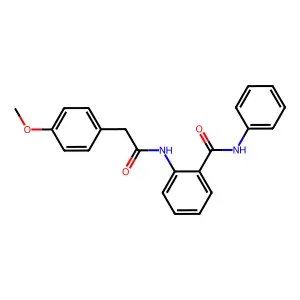 2-{[(4-methoxyphenyl)acetyl]amino}-N-phenylbenzamide structure
