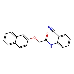 N-(2-cyanophenyl)-2-(2-naphthyloxy)acetamide structure