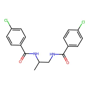 4-chloro-N-[2-[(4-chlorobenzoyl)amino]propyl]benzamide structure