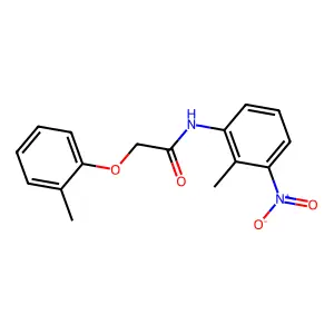 N-(2-methyl-3-nitrophenyl)-2-(2-methylphenoxy)acetamide structure