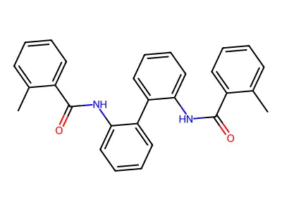 2-methyl-N-[2-[2-[(2-methylbenzoyl)amino]phenyl]phenyl]benzamide structure