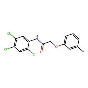 2-(3-methylphenoxy)-N-(2,4,5-trichlorophenyl)acetamide structure
