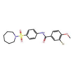 N-[4-(azepan-1-ylsulfonyl)phenyl]-3-bromo-4-methoxybenzamide structure