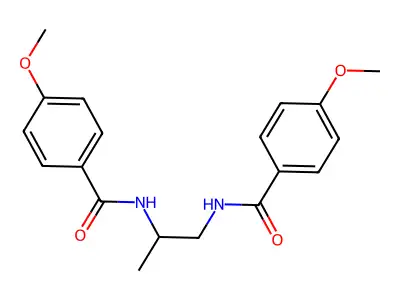 4-methoxy-N-[2-[(4-methoxybenzoyl)amino]propyl]benzamide structure