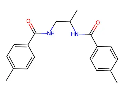 4-methyl-N-[2-[(4-methylbenzoyl)amino]propyl]benzamide structure