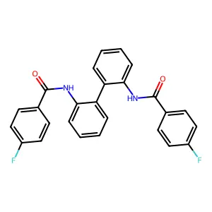 4-fluoro-N-[2-[2-[(4-fluorobenzoyl)amino]phenyl]phenyl]benzamide structure
