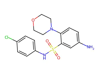 5-amino-N-(4-chlorophenyl)-2-(morpholin-4-yl)benzene-1-sulfonamide structure