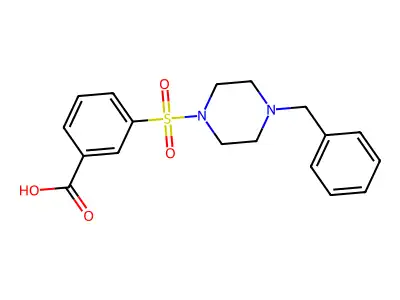 3-[(4-Benzylpiperazin-1-yl)sulfonyl]benzoic acid structure