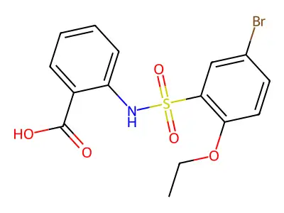 2-(5-Bromo-2-ethoxybenzenesulfonamido)benzoic acid structure