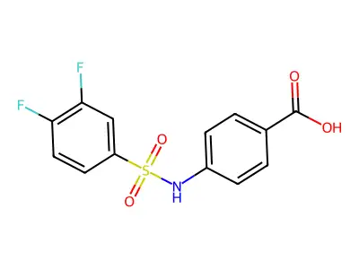 4-(3,4-Difluorobenzenesulfonamido)benzoic acid structure