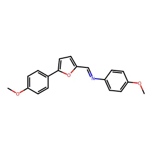 N-(4-methoxyphenyl)-1-[5-(4-methoxyphenyl)furan-2-yl]methanimine structure