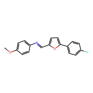 1-[5-(4-fluorophenyl)furan-2-yl]-N-(4-methoxyphenyl)methanimine structure