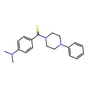 (4-Dimethylaminophenyl)-(4-phenylpiperazin-1-yl)methanethione structure