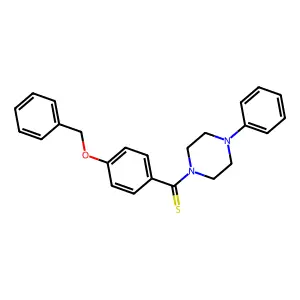 (4-(Benzyloxy)phenyl)(4-phenylpiperazin-1-yl)methanethione structure