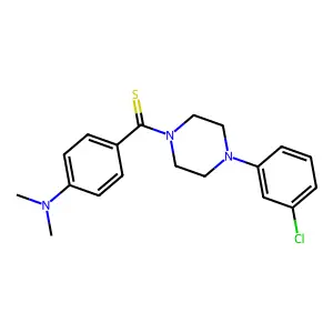 (4-(3-Chlorophenyl)piperazin-1-yl)(4-(dimethylamino)phenyl)methanethione structure