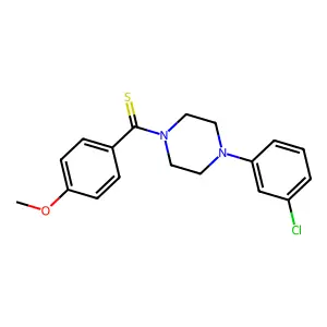 (4-(3-Chlorophenyl)piperazin-1-yl)(4-methoxyphenyl)methanethione structure