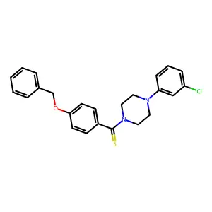 1-{[4-(Benzyloxy)phenyl]carbonothioyl}-4-(3-chlorophenyl)piperazine structure