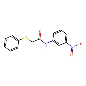 N-(3-nitrophenyl)-2-(phenylthio)acetamide structure