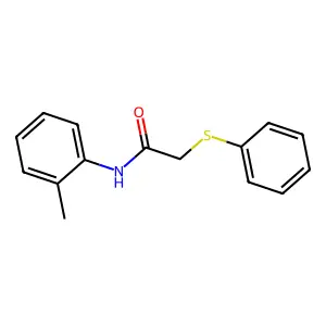 N-(2-methylphenyl)-2-phenylsulfanylacetamide structure