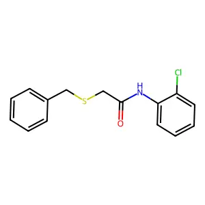 2-benzylsulfanyl-N-(2-chlorophenyl)acetamide structure