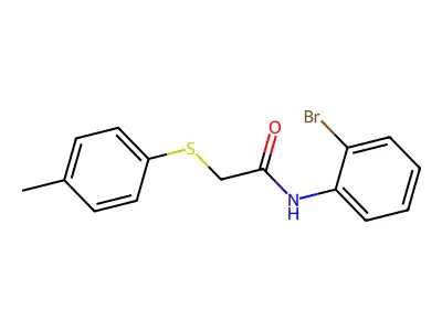 N-(2-bromophenyl)-2-[(4-methylphenyl)sulfanyl]acetamide structure