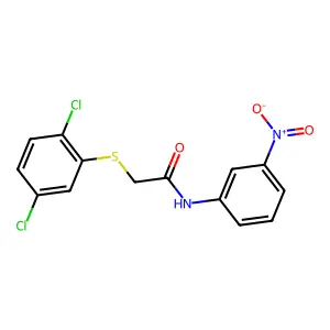 2-((2,5-dichlorophenyl)thio)-N-(3-nitrophenyl)acetamide structure