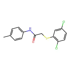 2-(2,5-dichlorophenyl)sulfanyl-N-(4-methylphenyl)acetamide structure