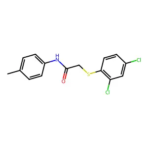 2-(2,4-dichlorophenyl)sulfanyl-N-(4-methylphenyl)acetamide structure
