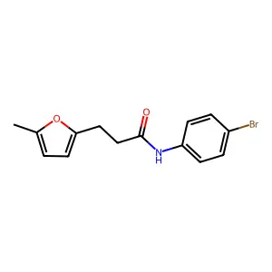 N-(4-bromophenyl)-3-(5-methylfuran-2-yl)propanamide structure