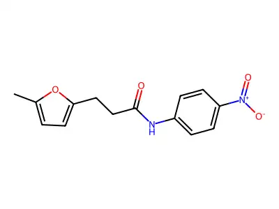 3-(5-methylfuran-2-yl)-N-(4-nitrophenyl)propanamide structure