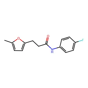 N-(4-fluorophenyl)-3-(5-methylfuran-2-yl)propanamide structure