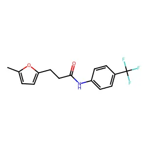 3-(5-methylfuran-2-yl)-N-[4-(trifluoromethyl)phenyl]propanamide structure