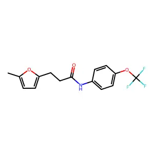 3-(5-methylfuran-2-yl)-N-[4-(trifluoromethoxy)phenyl]propanamide structure