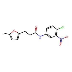 N-(4-chloro-3-nitrophenyl)-3-(5-methylfuran-2-yl)propanamide structure