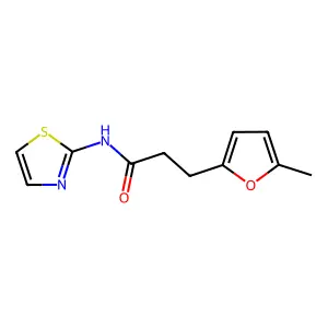 3-(5-methylfuran-2-yl)-N-(1,3-thiazol-2-yl)propanamide structure
