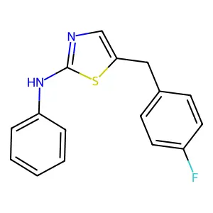5-(4-fluorobenzyl)-N-phenyl-1,3-thiazol-2-amine structure