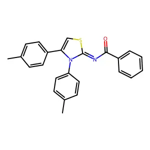 N-[3,4-bis(4-methylphenyl)-1,3-thiazol-2-ylidene]benzamide structure