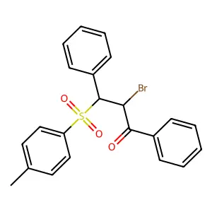 2-Bromo-3-[(4-methylphenyl)sulfonyl]-1,3-diphenylpropan-1-one structure