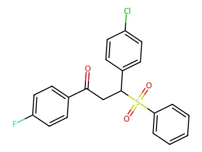 3-(4-Chlorophenyl)-1-(4-fluorophenyl)-3-(phenylsulfonyl)propan-1-one structure