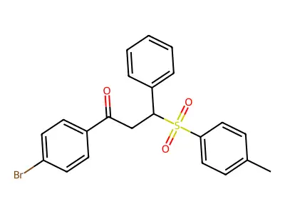 1-(4-Bromophenyl)-3-[(4-methylphenyl)sulfonyl]-3-phenylpropan-1-one structure