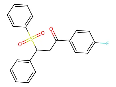 1-(4-Fluorophenyl)-3-phenyl-3-(phenylsulfonyl)propan-1-one structure
