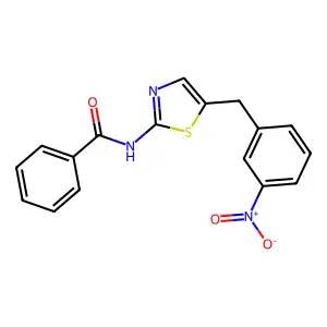 N-(5-(3-nitrobenzyl)thiazol-2-yl)benzamide structure
