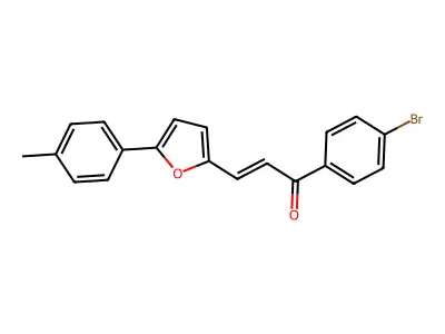 (E)-1-(4-bromophenyl)-3-[5-(4-methylphenyl)furan-2-yl]prop-2-en-1-one structure