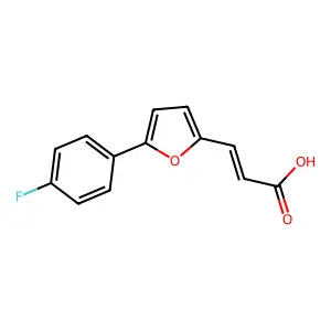 3-[5-(4-Fluorophenyl)furan-2-yl]prop-2-enoic acid structure