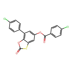 7-(4-Chlorophenyl)-2-oxo-1,3-benzoxathiol-5-yl 4-chlorobenzoate structure